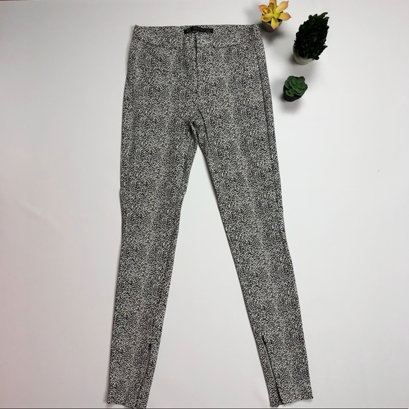 Zara Pants - ZARA• BLACK ANIMAL PRINT PANTS